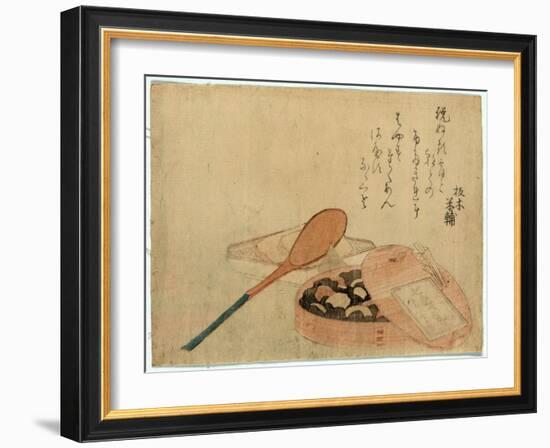 Nanairo Zazenmame-Katsushika Hokusai-Framed Giclee Print