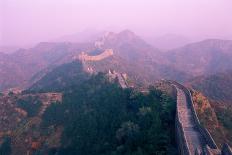 Great Wall of China, UNESCO World Heritage Site, in Mist, Near Beijing, China, Asia-Nancy Brown-Framed Photographic Print