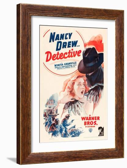 Nancy Drew: Detective, Bonita Granville on poster art, 1938-null-Framed Art Print