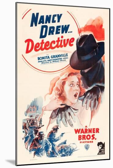 Nancy Drew: Detective, Bonita Granville on poster art, 1938-null-Mounted Art Print