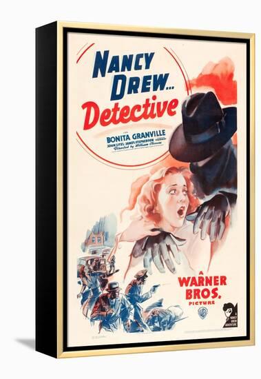 Nancy Drew: Detective, Bonita Granville on poster art, 1938-null-Framed Stretched Canvas