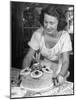 Nancy Drooling over a Pineapple Cake-Nina Leen-Mounted Photographic Print
