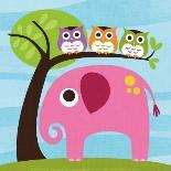 Three Owls on Turtle-Nancy Lee-Art Print