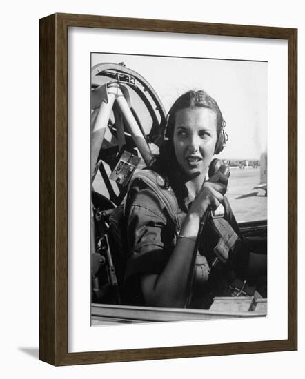 Nancy Nesbit, Pilot Trainee in Women's Flying Training Detachment-Peter Stackpole-Framed Photographic Print