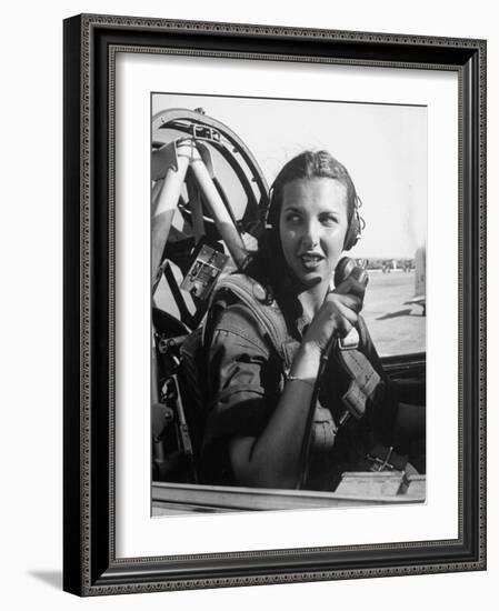 Nancy Nesbit, Pilot Trainee in Women's Flying Training Detachment-Peter Stackpole-Framed Photographic Print