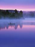 Canoeist on Lake at Sunrise, Algonquin Provincial Park, Ontario, Canada-Nancy Rotenberg-Photographic Print
