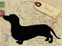 Dachshund Silhouette-NancyShumaker Pallan-Framed Art Print