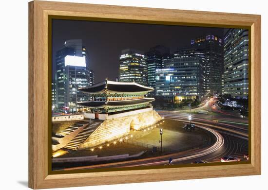 Nandaemun South Gate at Night, Seoul, South Korea, Asia-Christian-Framed Premier Image Canvas