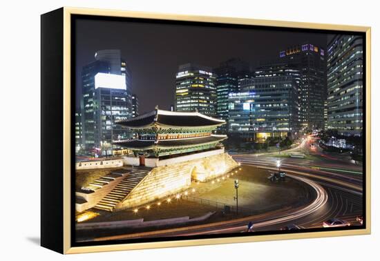 Nandaemun South Gate at Night, Seoul, South Korea, Asia-Christian-Framed Premier Image Canvas