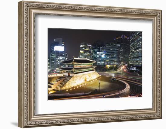 Nandaemun South Gate at Night, Seoul, South Korea, Asia-Christian-Framed Photographic Print