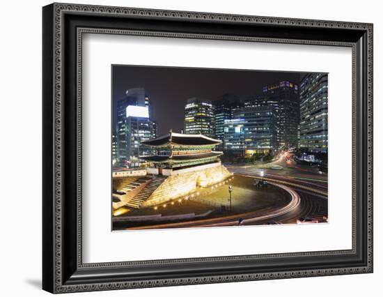 Nandaemun South Gate at Night, Seoul, South Korea, Asia-Christian-Framed Photographic Print