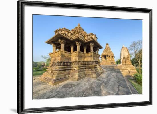 Nandi and Visvanatha temples, Khajuraho Group of Monuments, Madhya Pradesh state, India-G&M Therin-Weise-Framed Photographic Print