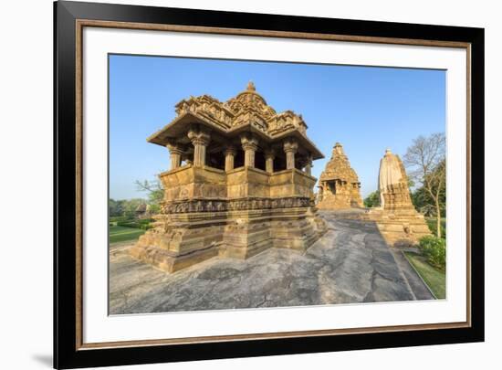 Nandi and Visvanatha temples, Khajuraho Group of Monuments, Madhya Pradesh state, India-G&M Therin-Weise-Framed Photographic Print