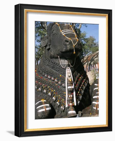 Nandi Bull Statue, Chamundi Hills, Karnataka, India-Occidor Ltd-Framed Photographic Print