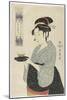 Naniwaya Teahouse Waitress Okita, C. 1793-Kitagawa Utamaro-Mounted Giclee Print