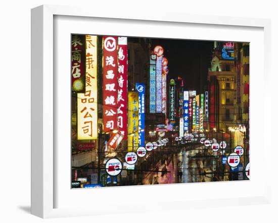 Nanjing Road, Shanghai, China-Charles Bowman-Framed Photographic Print