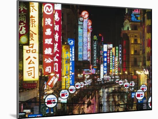 Nanjing Road, Shanghai, China-Charles Bowman-Mounted Photographic Print