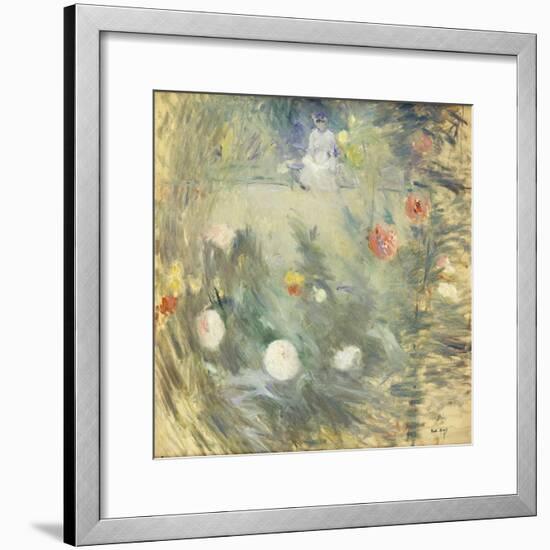 Nanny at the End of the Garden; Nourrice Au Fond D'Un Jardin, 1880-Berthe Morisot-Framed Giclee Print