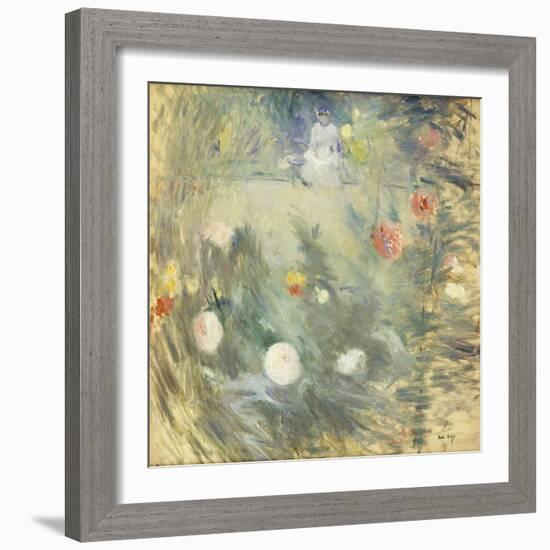 Nanny at the End of the Garden; Nourrice Au Fond D'Un Jardin, 1880-Berthe Morisot-Framed Giclee Print