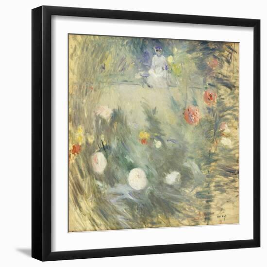 Nanny at the End of the Garden; Nourrice Au Fond D'Un Jardin, 1880-Berthe Morisot-Framed Giclee Print