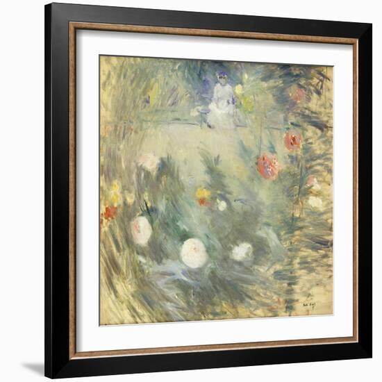 Nanny at the End of the Garden; Nourrice Au Fond D'Un Jardin, 1880-Berthe Morisot-Framed Giclee Print