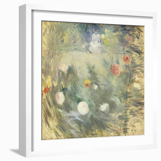 Nanny at the End of the Garden; Nourrice Au Fond D'Un Jardin, 1880-Berthe Morisot-Framed Giclee Print