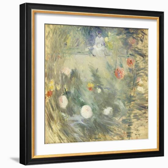 Nanny at the End of the Garden; Nourrice Au Fond D'Un Jardin, 1880-Berthe Morisot-Framed Giclee Print