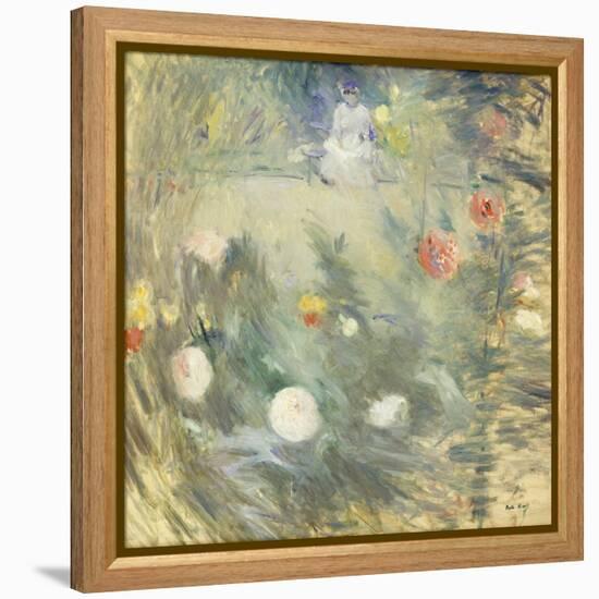 Nanny at the End of the Garden-Berthe Morisot-Framed Premier Image Canvas