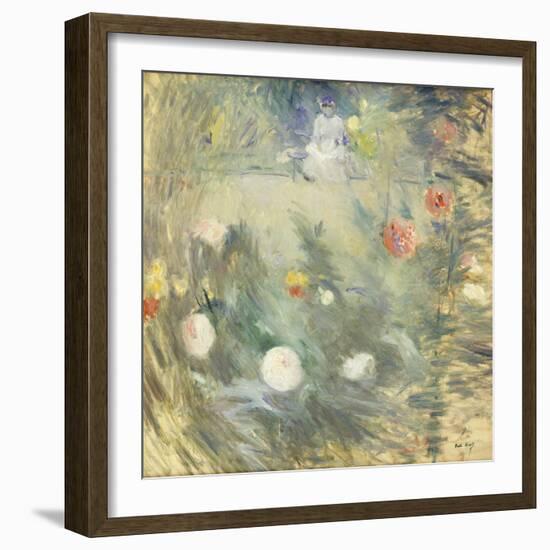 Nanny at the End of the Garden-Berthe Morisot-Framed Giclee Print