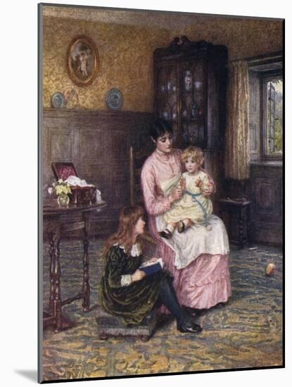 Nanny with Children-Helen Allingham-Mounted Art Print
