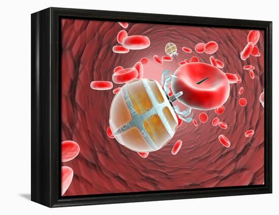 Nanorobot In the Bloodstream-Christian Darkin-Framed Premier Image Canvas