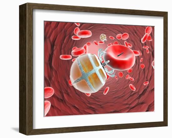 Nanorobot In the Bloodstream-Christian Darkin-Framed Photographic Print