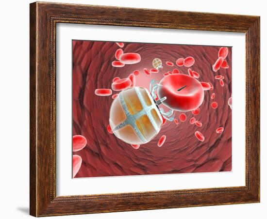 Nanorobot In the Bloodstream-Christian Darkin-Framed Photographic Print