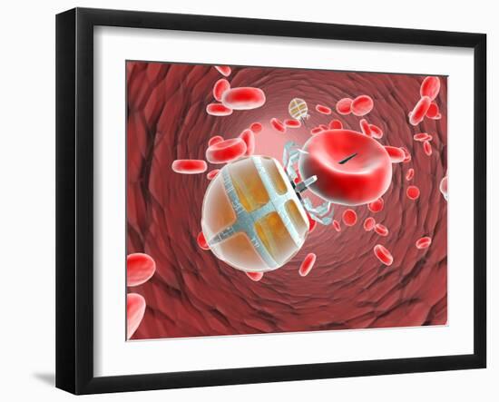 Nanorobot In the Bloodstream-Christian Darkin-Framed Photographic Print