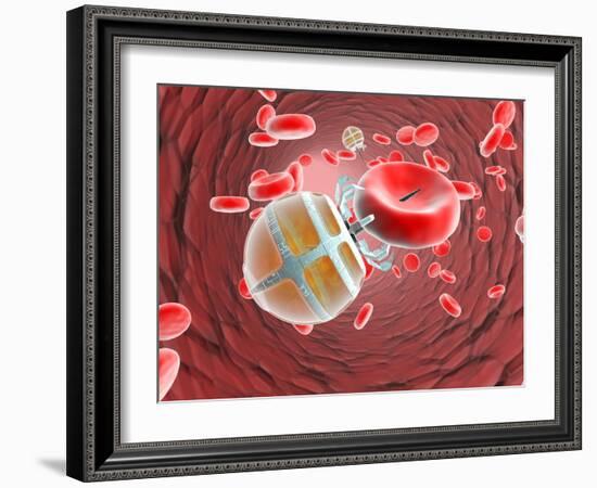 Nanorobot In the Bloodstream-Christian Darkin-Framed Photographic Print