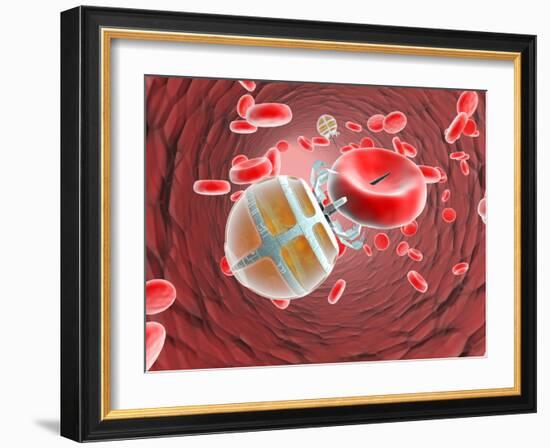 Nanorobot In the Bloodstream-Christian Darkin-Framed Photographic Print