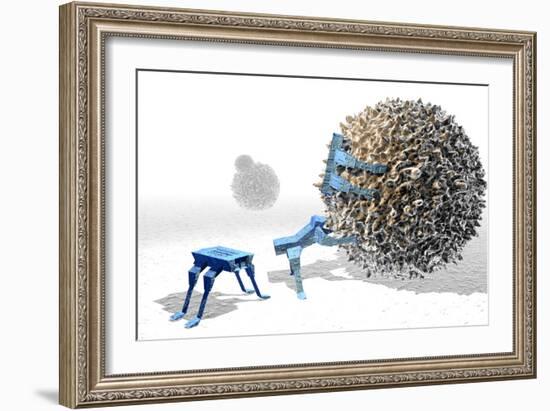 Nanorobots Killing Cancer Cell-Christian Darkin-Framed Photographic Print