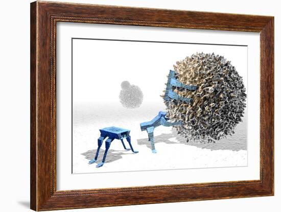 Nanorobots Killing Cancer Cell-Christian Darkin-Framed Photographic Print