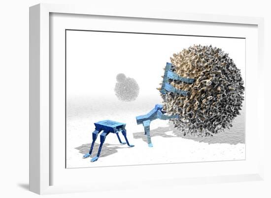 Nanorobots Killing Cancer Cell-Christian Darkin-Framed Photographic Print