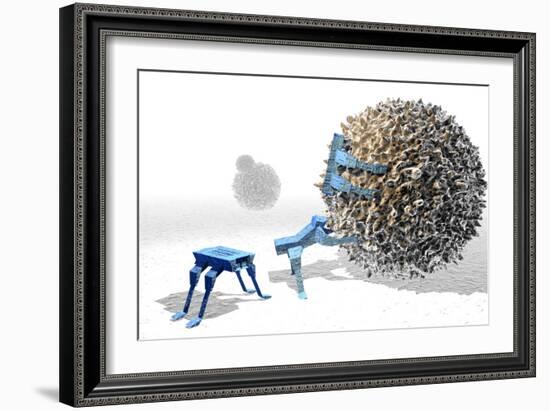 Nanorobots Killing Cancer Cell-Christian Darkin-Framed Photographic Print