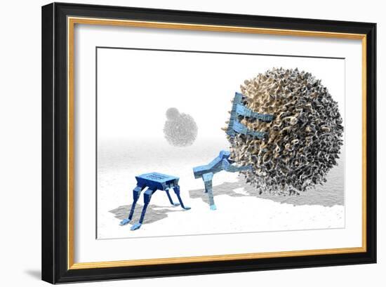 Nanorobots Killing Cancer Cell-Christian Darkin-Framed Photographic Print