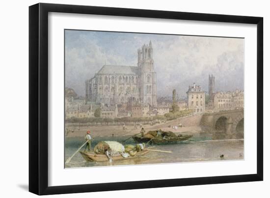 Nantes Cathedral from the River-Myles Birket Foster-Framed Giclee Print