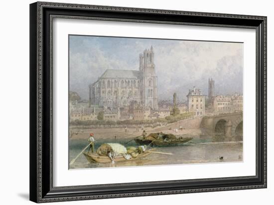 Nantes Cathedral from the River-Myles Birket Foster-Framed Giclee Print