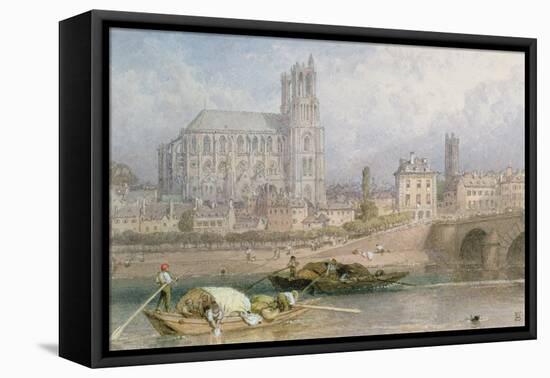 Nantes Cathedral from the River-Myles Birket Foster-Framed Premier Image Canvas