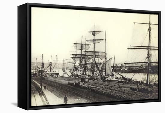 Nantes, Harbour-null-Framed Premier Image Canvas