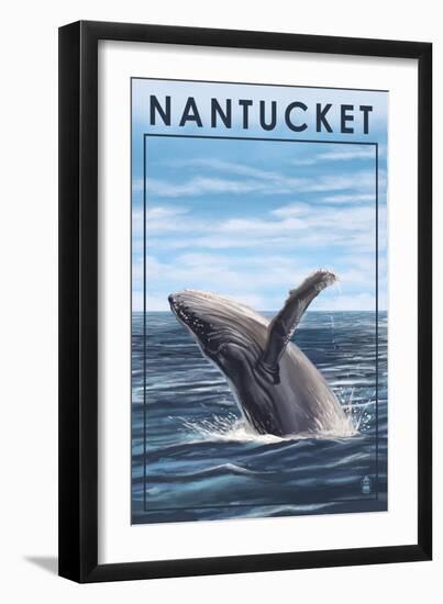 Nantucket, Massachusetts - Humpback Whale-Lantern Press-Framed Art Print