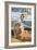Nantucket, Massachusetts - Pinup Girl Sailing-Lantern Press-Framed Art Print
