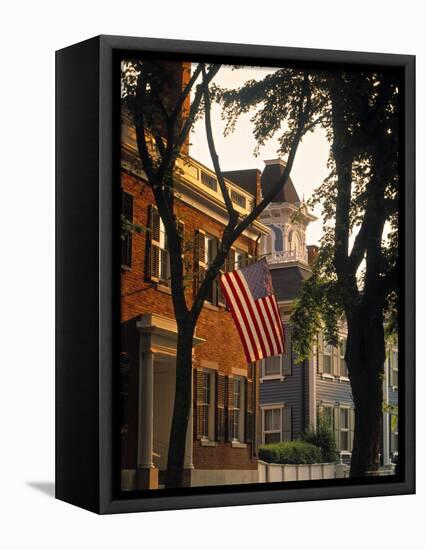 Nantucket Town, Nantucket Island, Massachusetts, USA-Walter Bibikow-Framed Premier Image Canvas