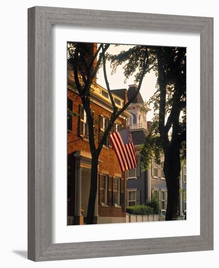 Nantucket Town, Nantucket Island, Massachusetts, USA-Walter Bibikow-Framed Photographic Print