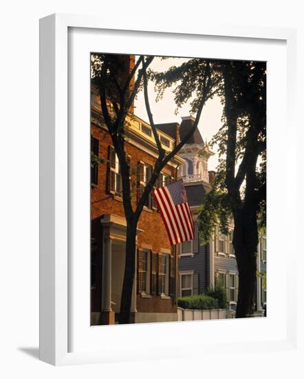 Nantucket Town, Nantucket Island, Massachusetts, USA-Walter Bibikow-Framed Photographic Print